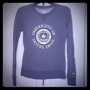 CHAMPION GRAY University OF NOTRE DAME SWEATSHIRT